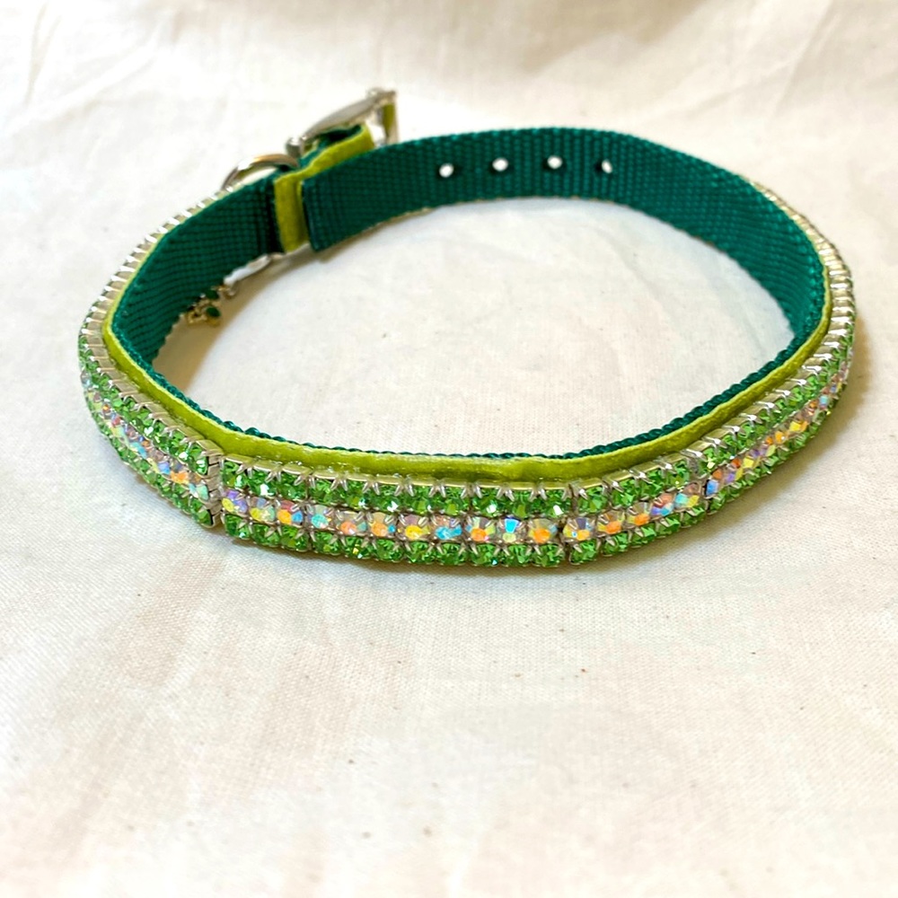 Peridot Velvet Dog Collar